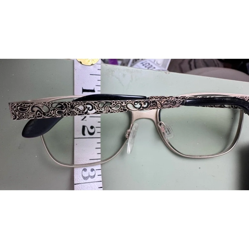 Kliik Denmark Women's Eyeglass‎ Frames Cat Eye Black/Gold Cutout Design W/ Case